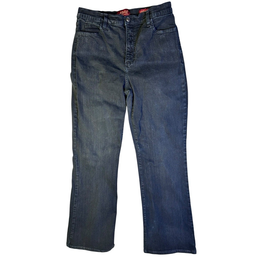 NYDJ Marilyn Straight Leg Black Denim Jeans Womens 8 Lift Tuck Technology 29x30